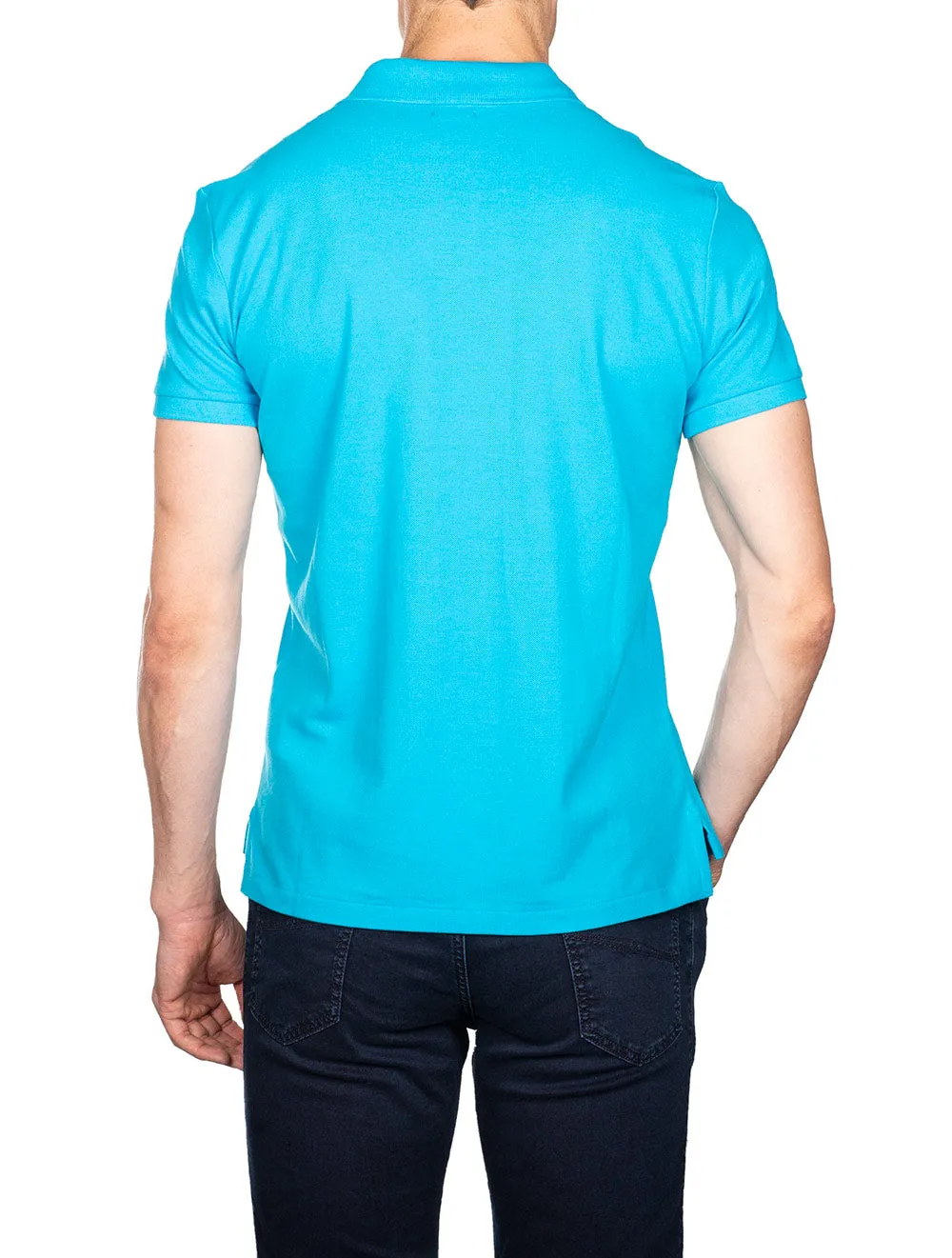 Basic Short Sleeve Polo Blue