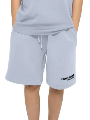 Batta Kids Oversized Soft Shorts Silver Blue