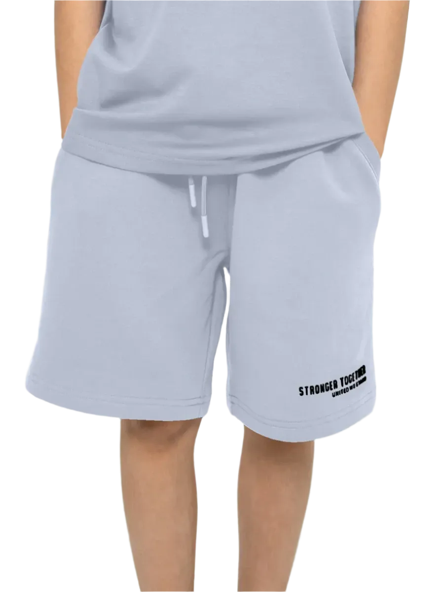 Batta Kids Oversized Soft Shorts Silver Blue