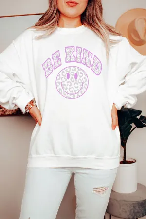 Be Kind Happy Face Heavy-weight Crew Sweatshirt