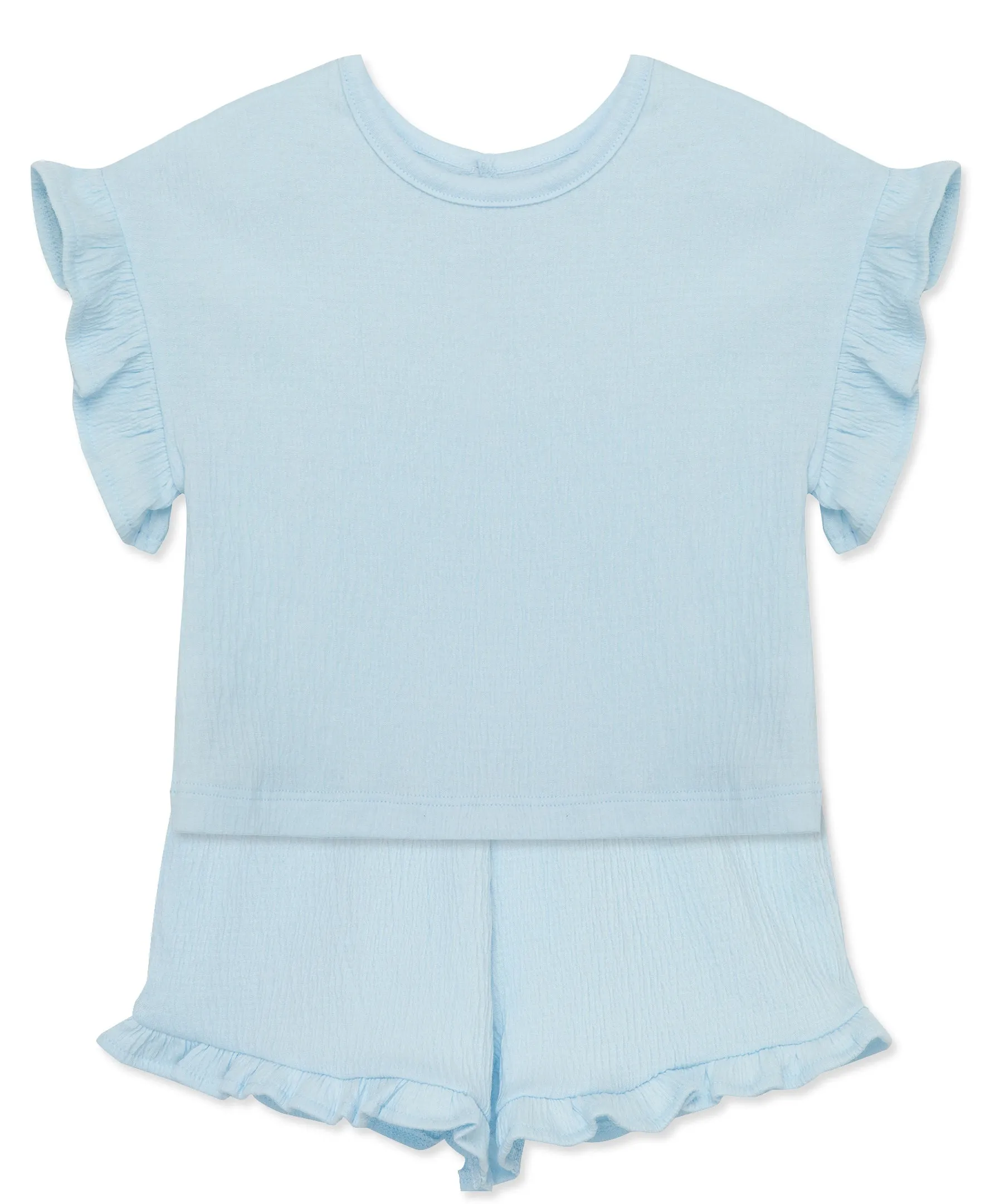 Blue 2-Piece Toddler Skort Set (2T-4T)