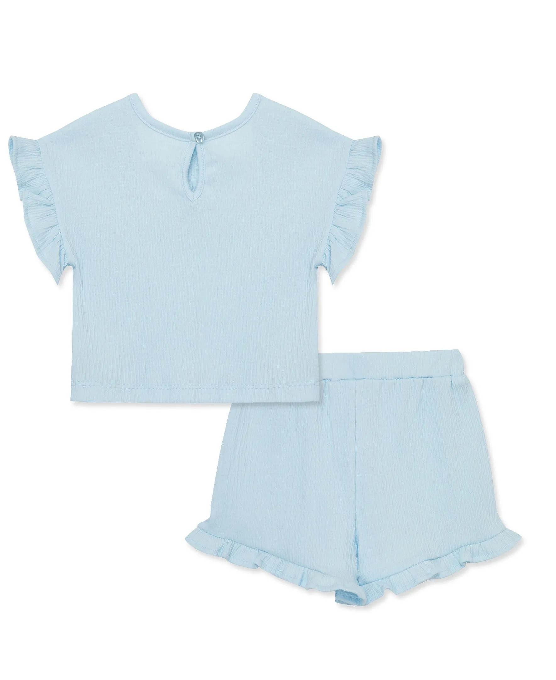 Blue 2-Piece Toddler Skort Set (2T-4T)