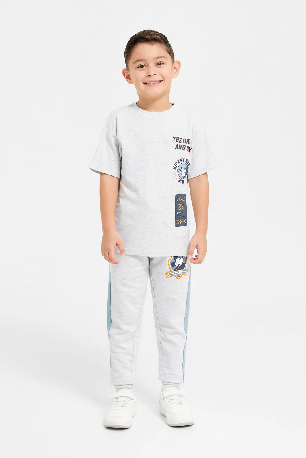 Boys Grey Active Pants