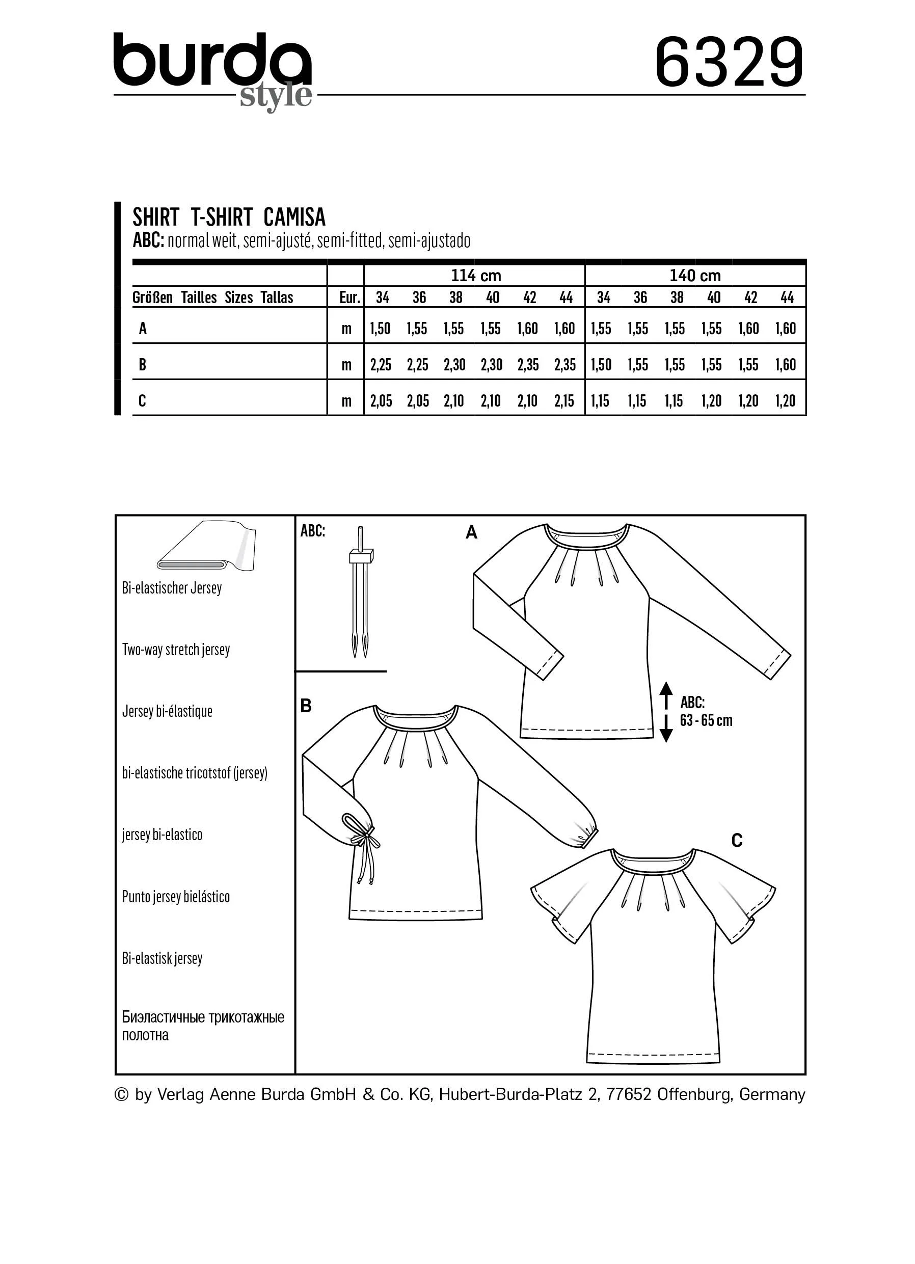 Burda Tops 6329