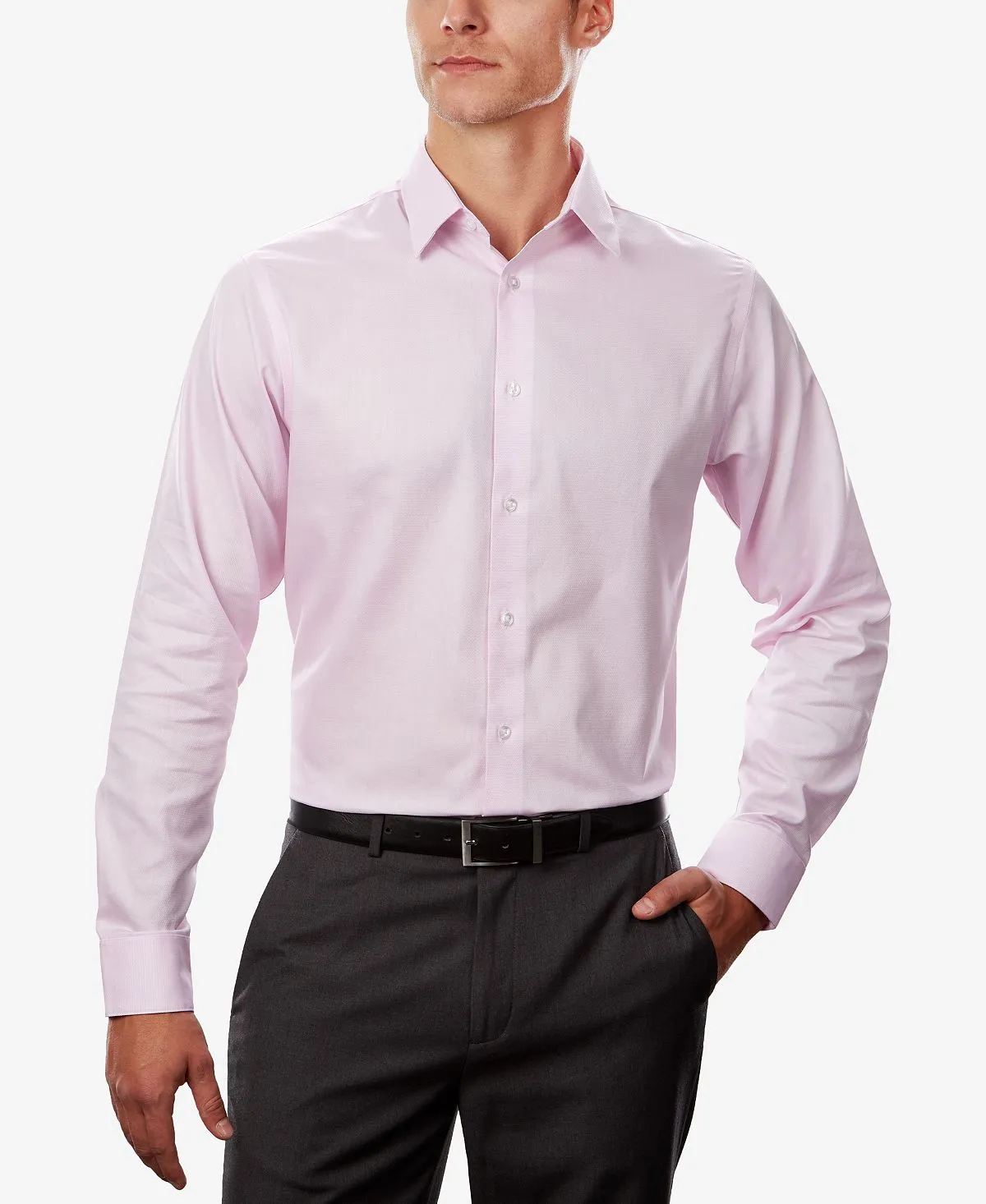 Calvin Klein men's shirt steel classic/regular non-iron stretch performance Calvin Klein, pink