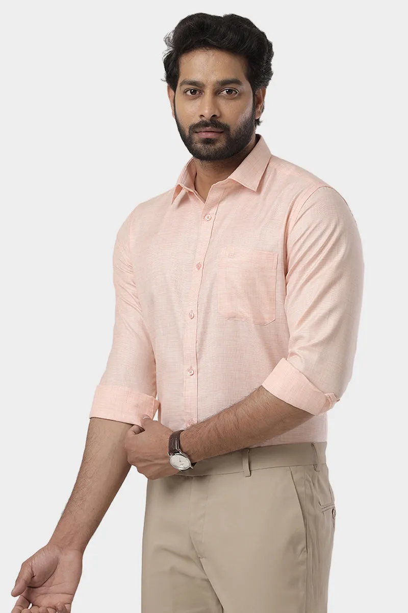 Cardiff - Light Orange Shirt For Men | Ariser