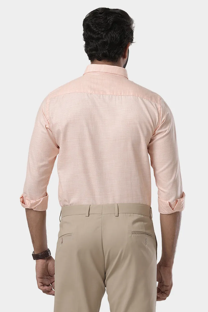 Cardiff - Light Orange Shirt For Men | Ariser