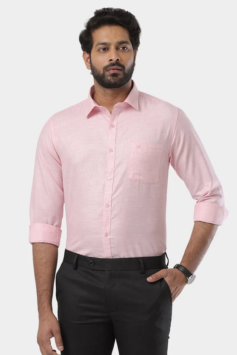 Cardiff - Light Pink Formal Shirt For Men | Ariser