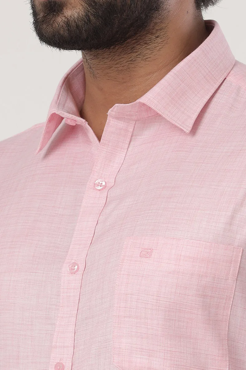 Cardiff - Light Pink Formal Shirt For Men | Ariser