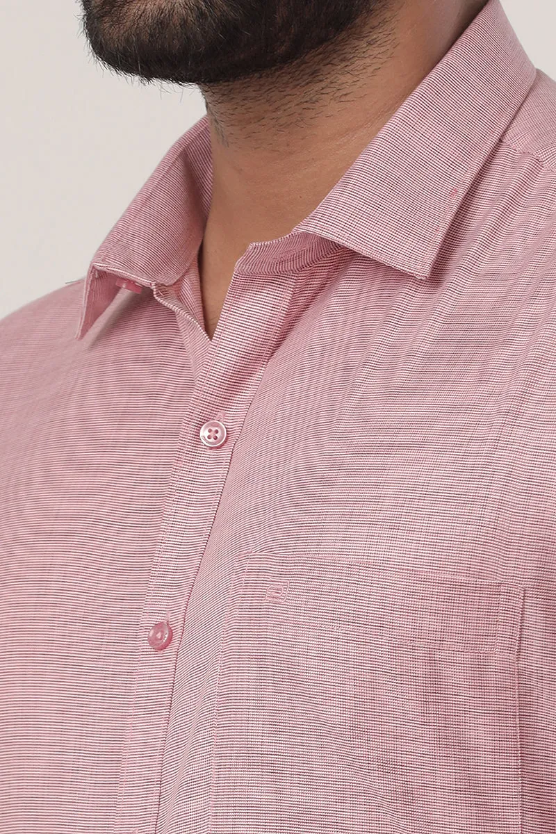 Cardiff - Pale Pink Formal Shirt For Men | Ariser