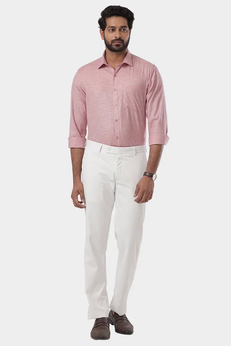 Cardiff - Pale Pink Formal Shirt For Men | Ariser