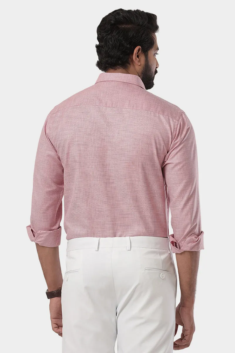 Cardiff - Pale Pink Formal Shirt For Men | Ariser