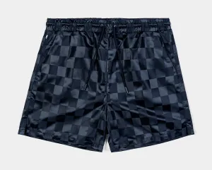 Checkered Basketball Mens Shorts (Navy)