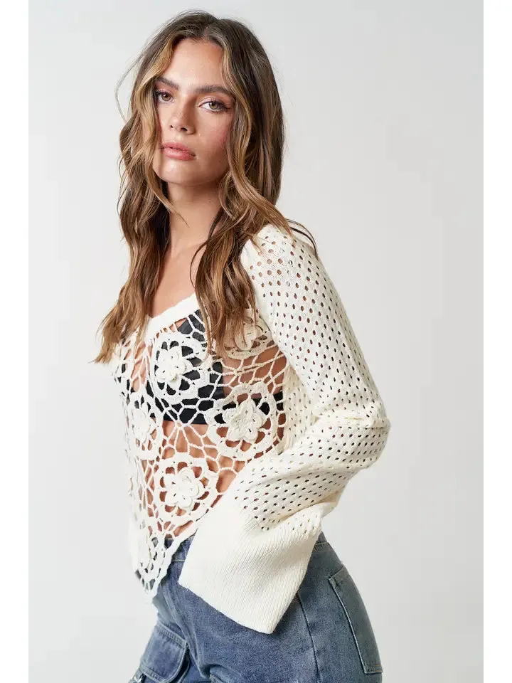 Coastal Cowgirl Crochet V-Neck