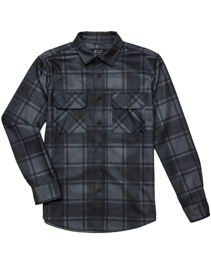 Coastal Overshirt - Ombre Plaid