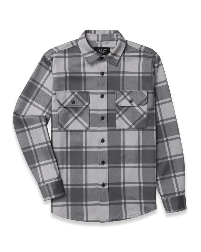 Coastal Overshirt - Ombre Plaid