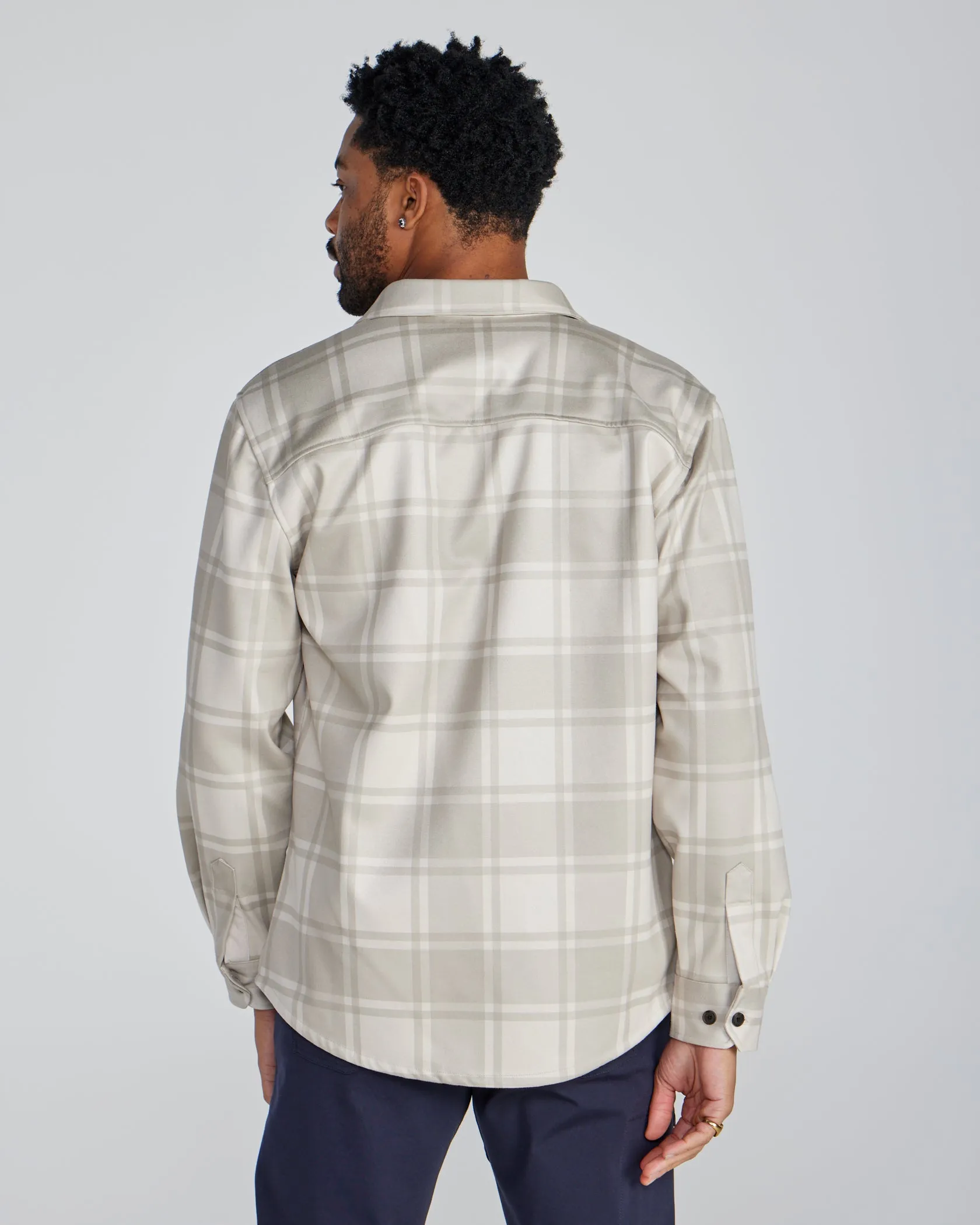 Coastal Overshirt - Ombre Plaid