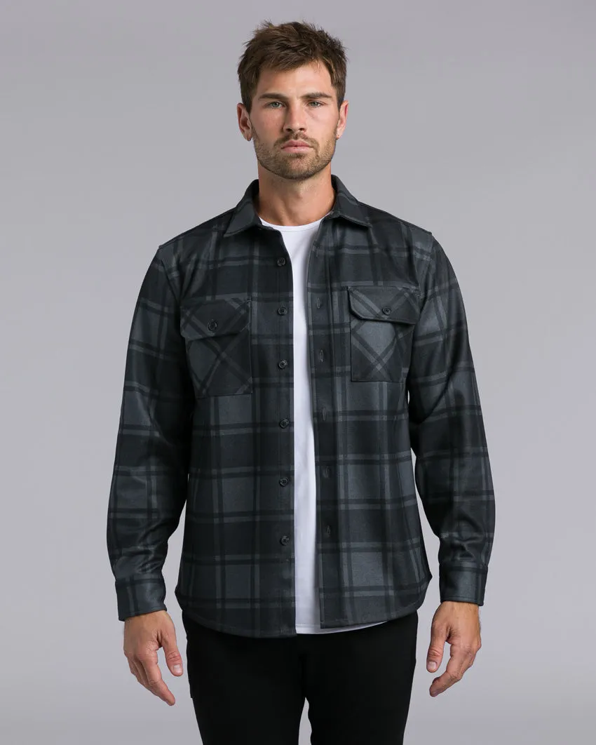 Coastal Overshirt - Ombre Plaid