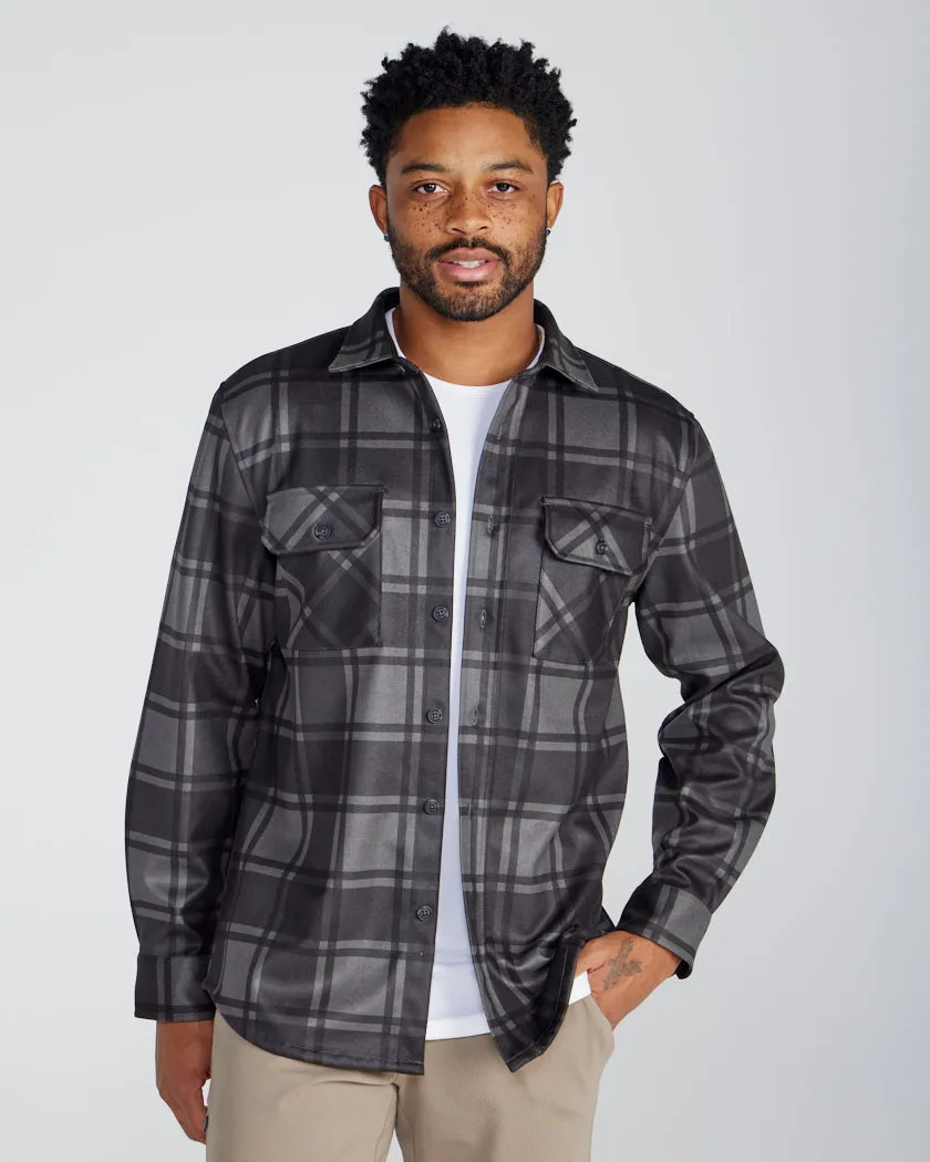 Coastal Overshirt - Ombre Plaid