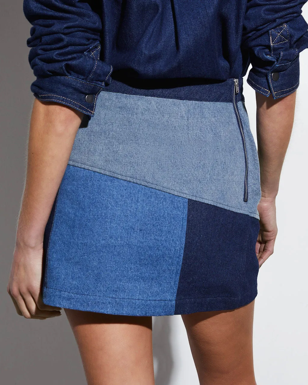 Coco Colorblock Denim Skort