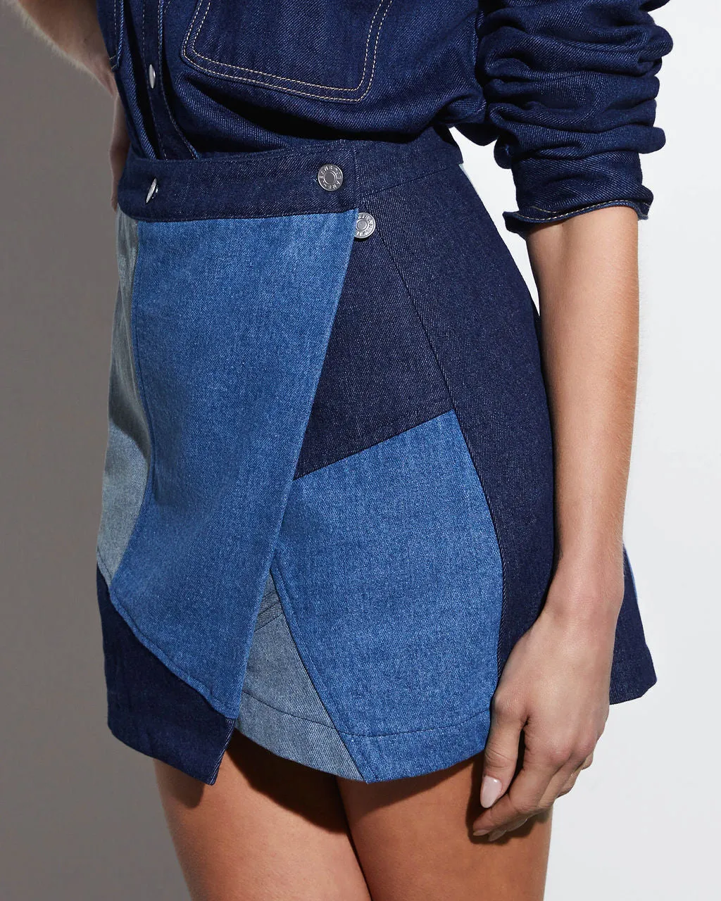 Coco Colorblock Denim Skort