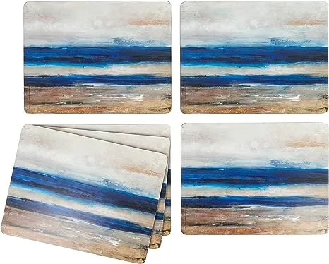 Creative Tops Blue Abstract Pack Of 4 Large Premium Placemats