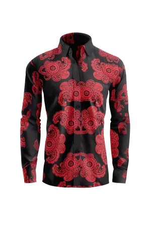 Crimson Rhapsody Printed Casual Shirt