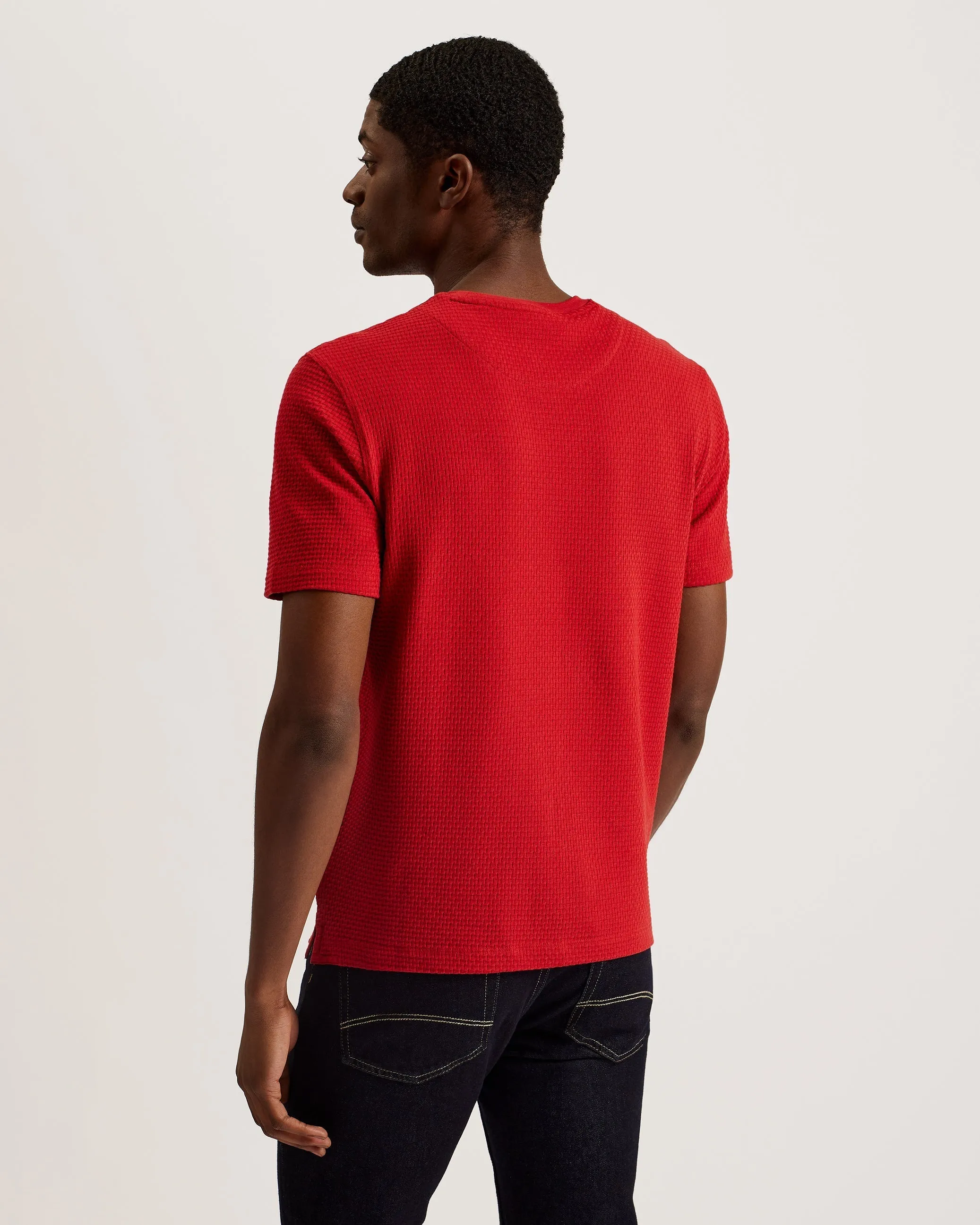 Curlys Ss Regular Jacquard T-Shirt Red