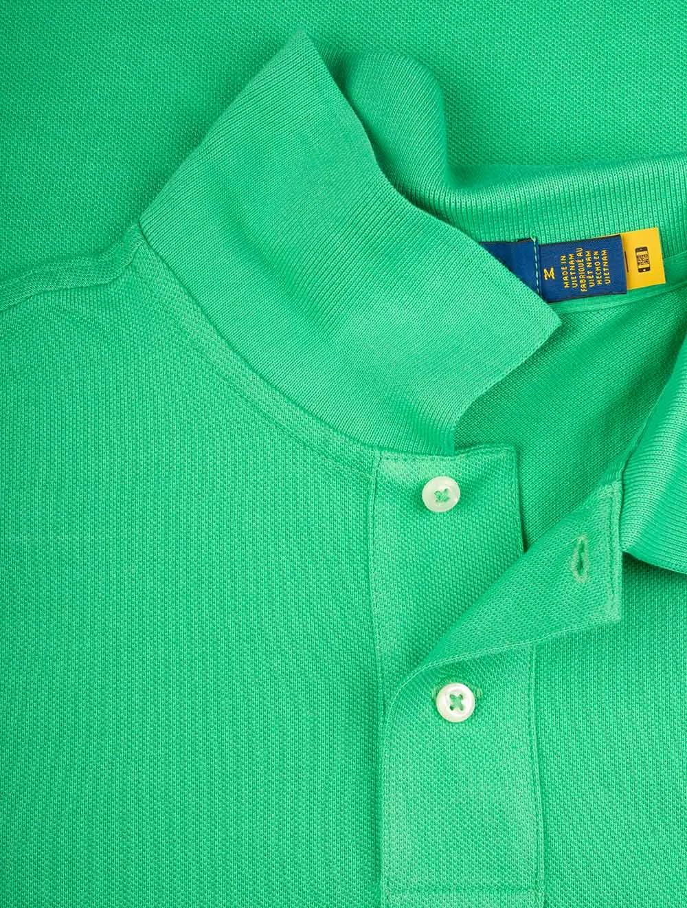 Custom Slim Fit Mesh Polo Shirt Green Ash