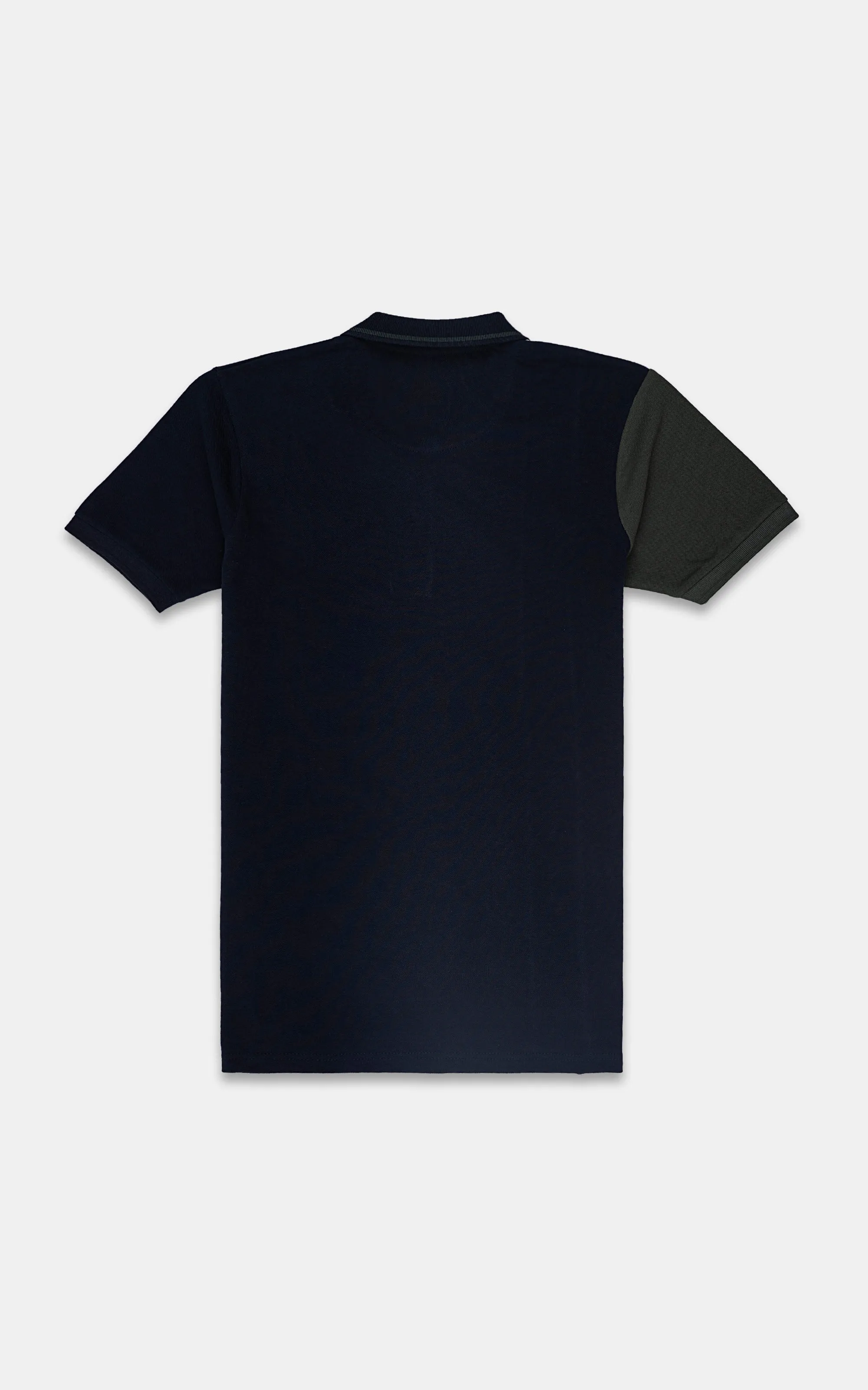 CUT AND SEW FASHION POLO NAVY