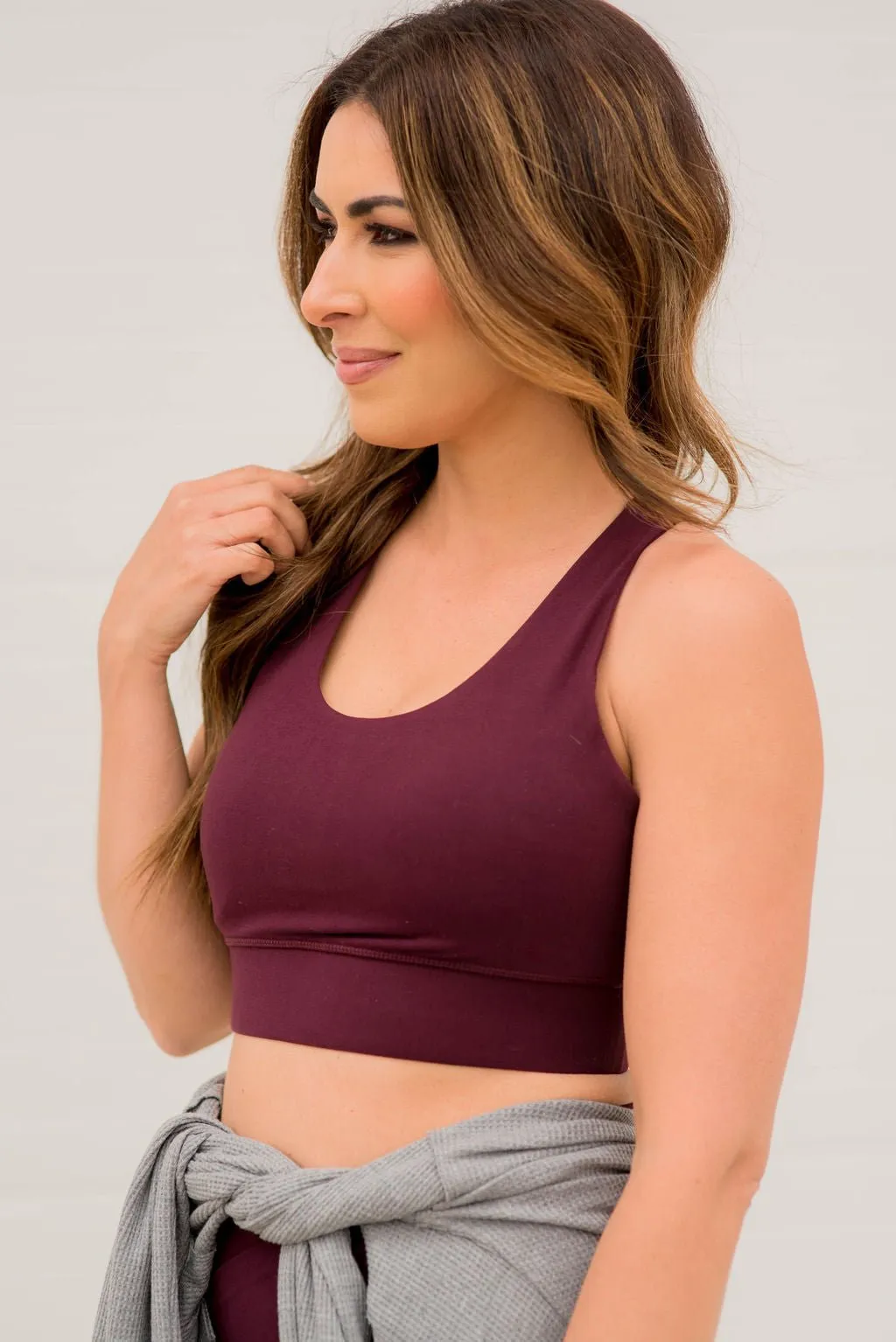 Cut Out Back Cropped Active Top