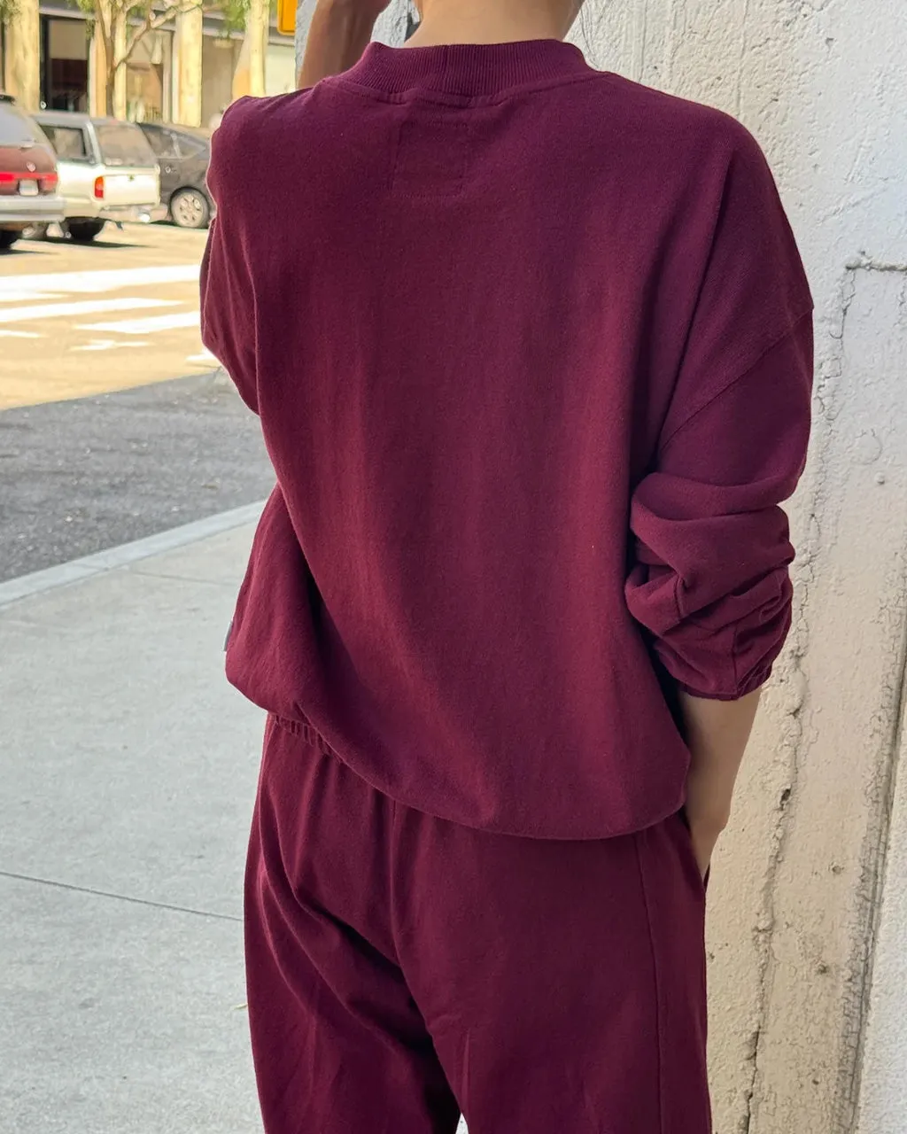 Daisy Long Sleeve Top - Cabernet