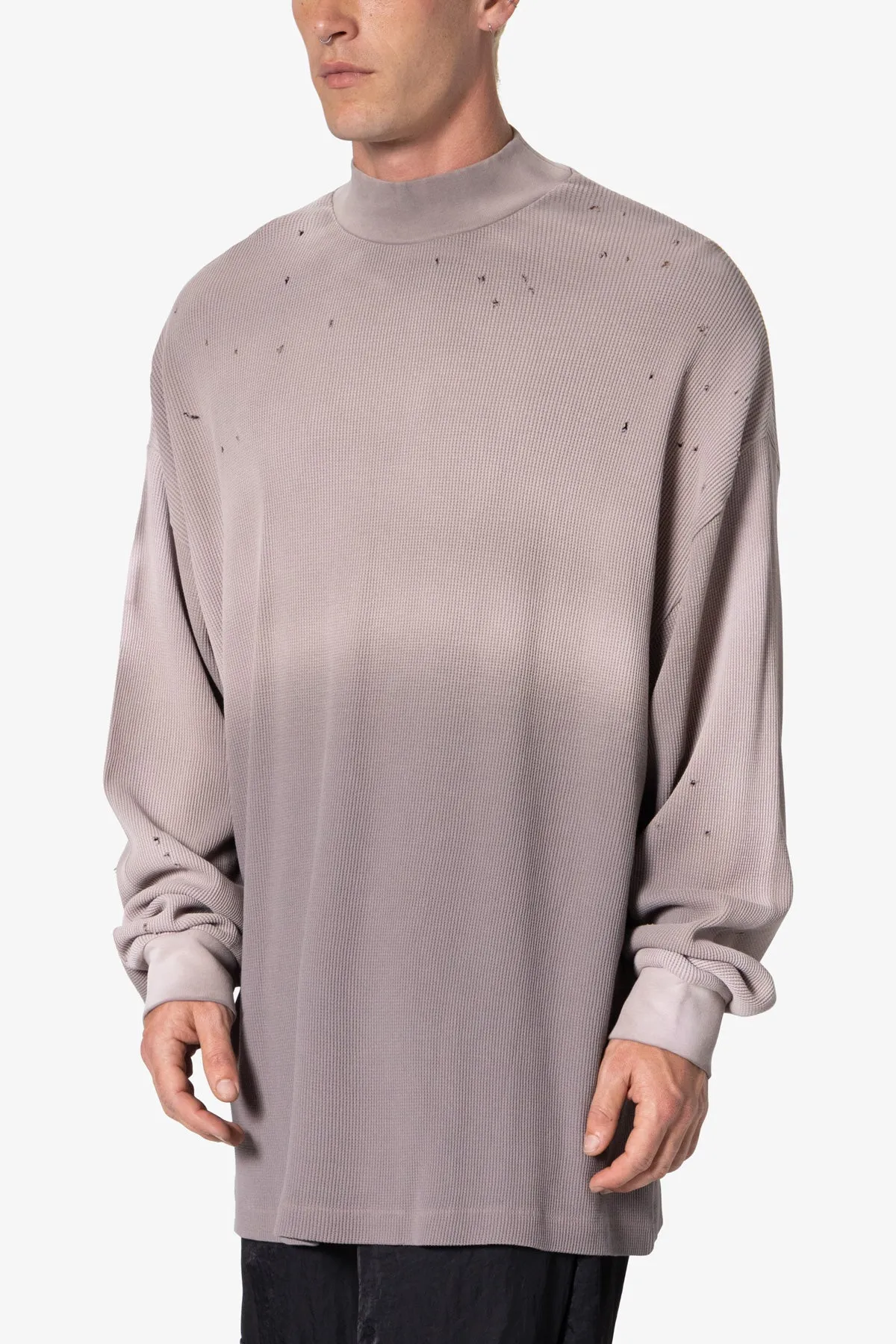 Destroyed Thermal L/S Tee - Mauve