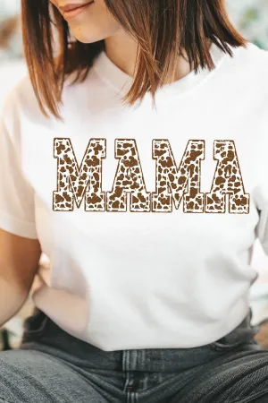 Distressed Brown Cow Mama Short Sleeve Relaxed Fit T-Shirt