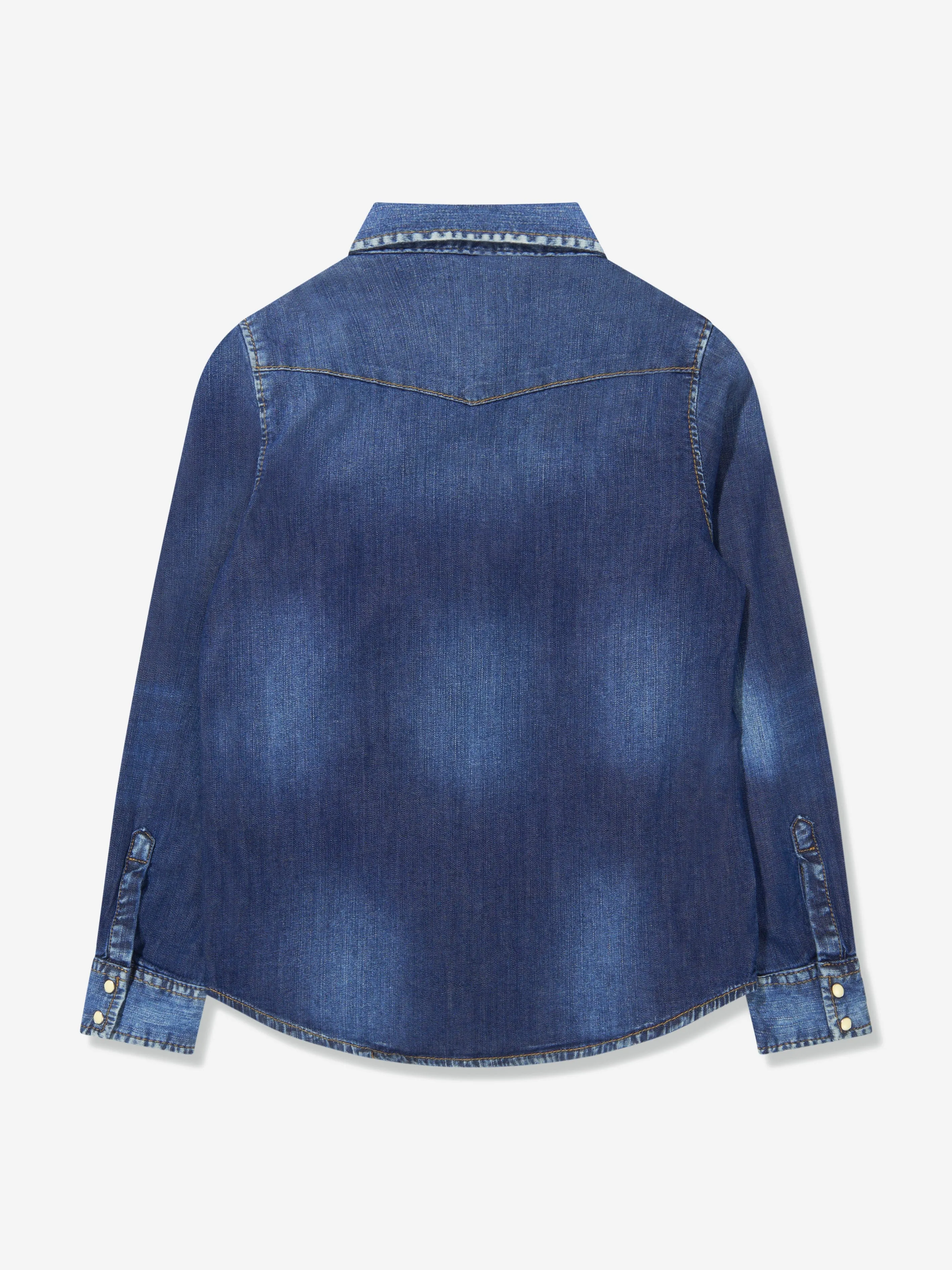 Dsquared2 Boys Logo Arm Denim Shirt