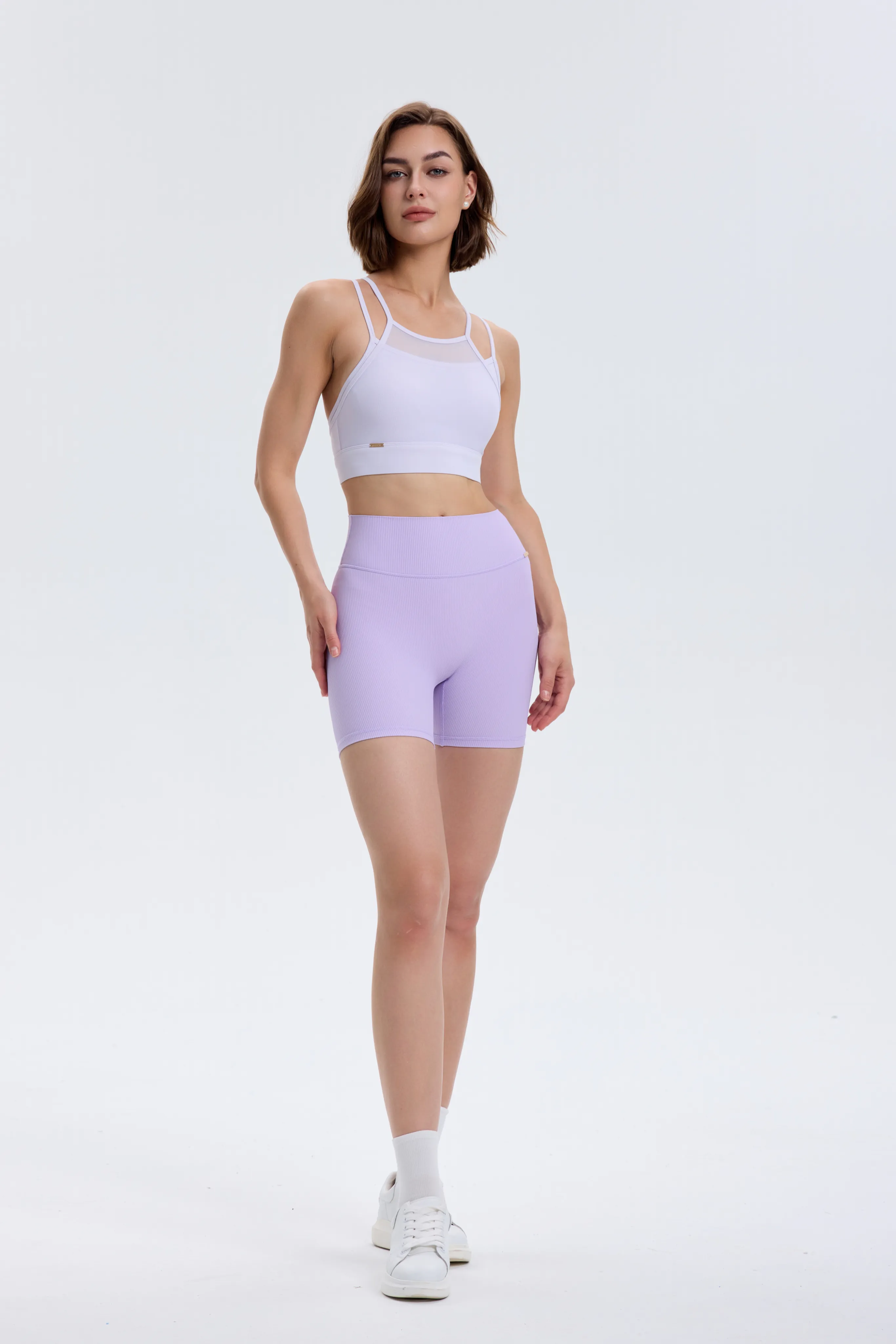 Eco Ribbed Shorts - Lavender