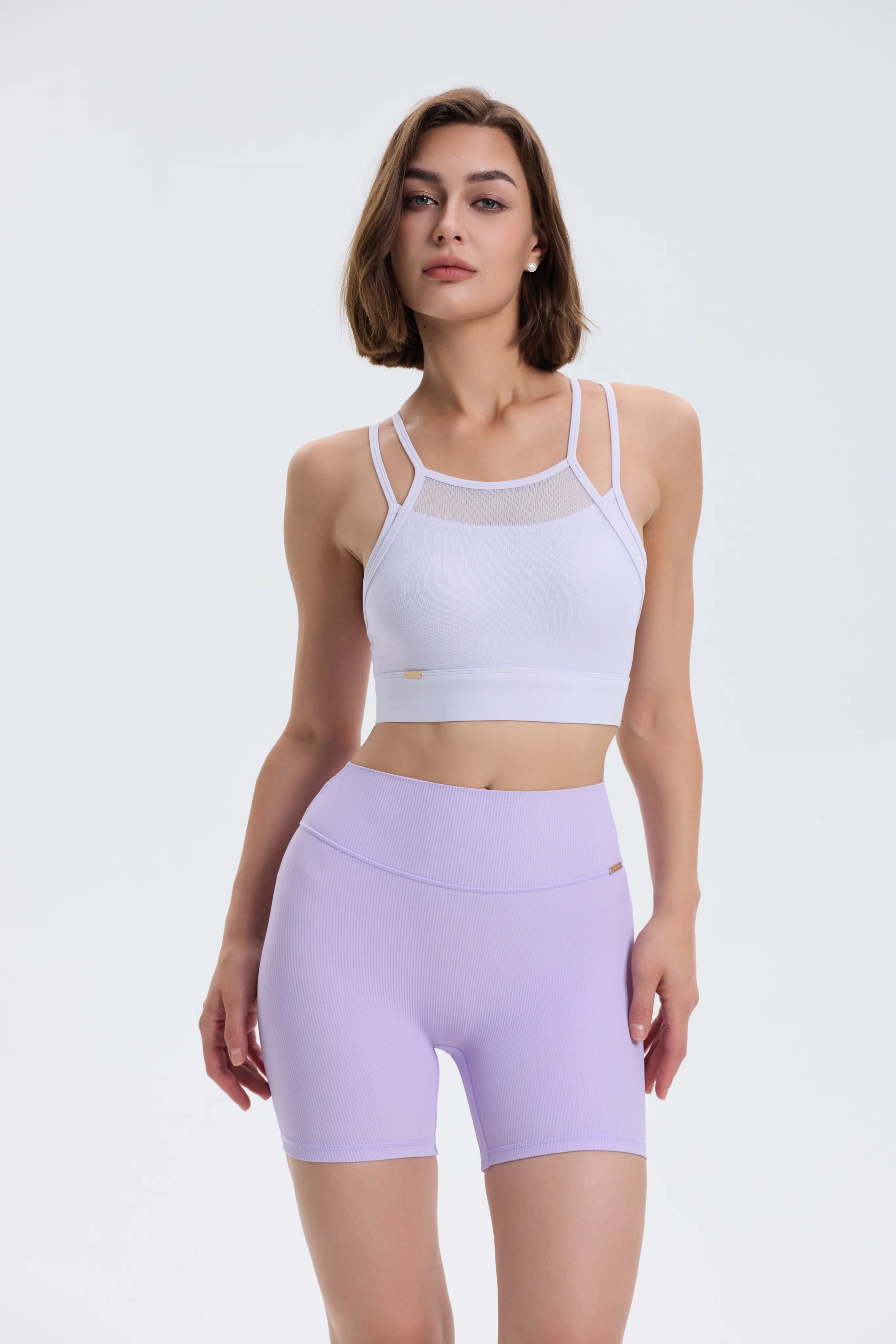 Eco Ribbed Shorts - Lavender