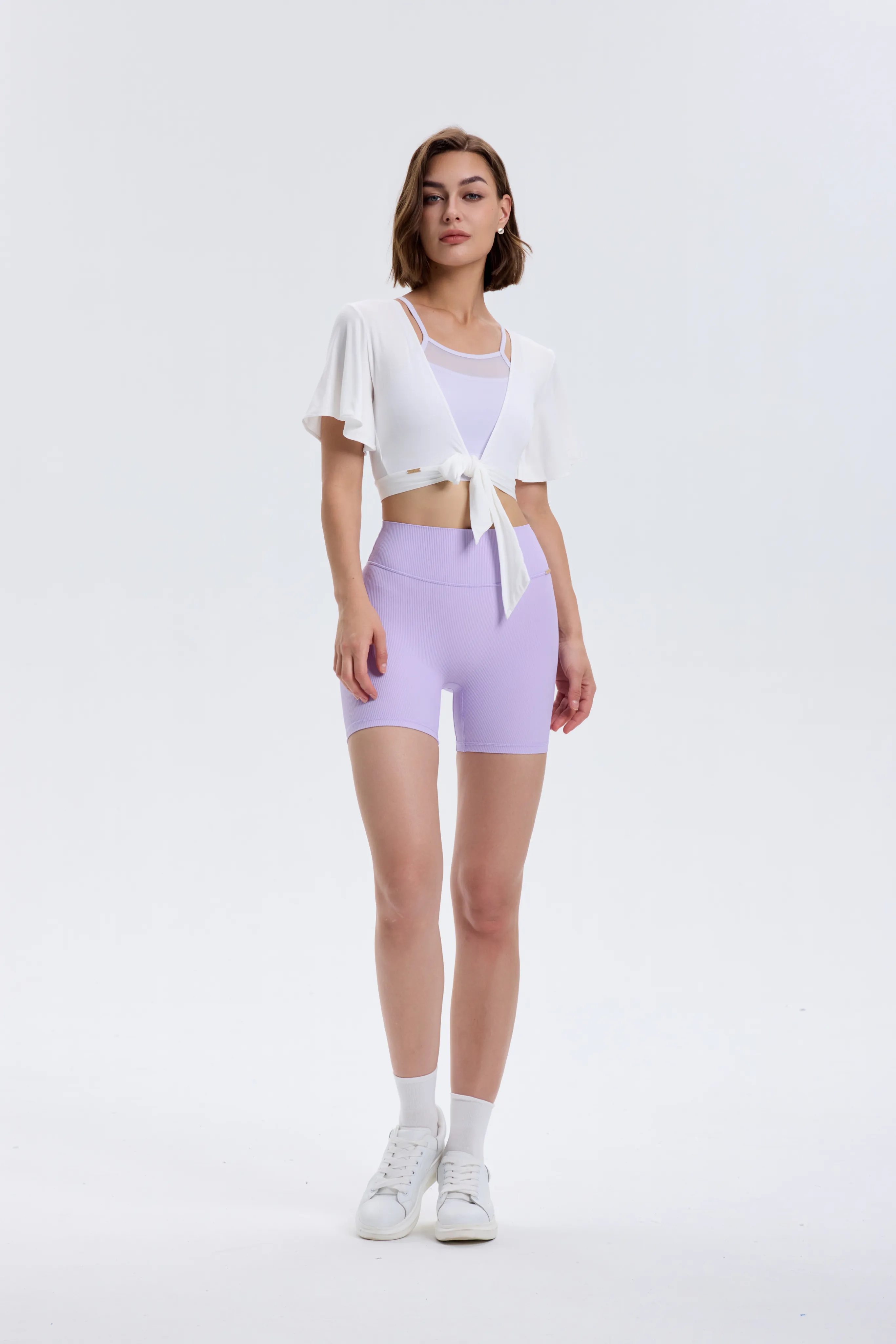 Eco Ribbed Shorts - Lavender