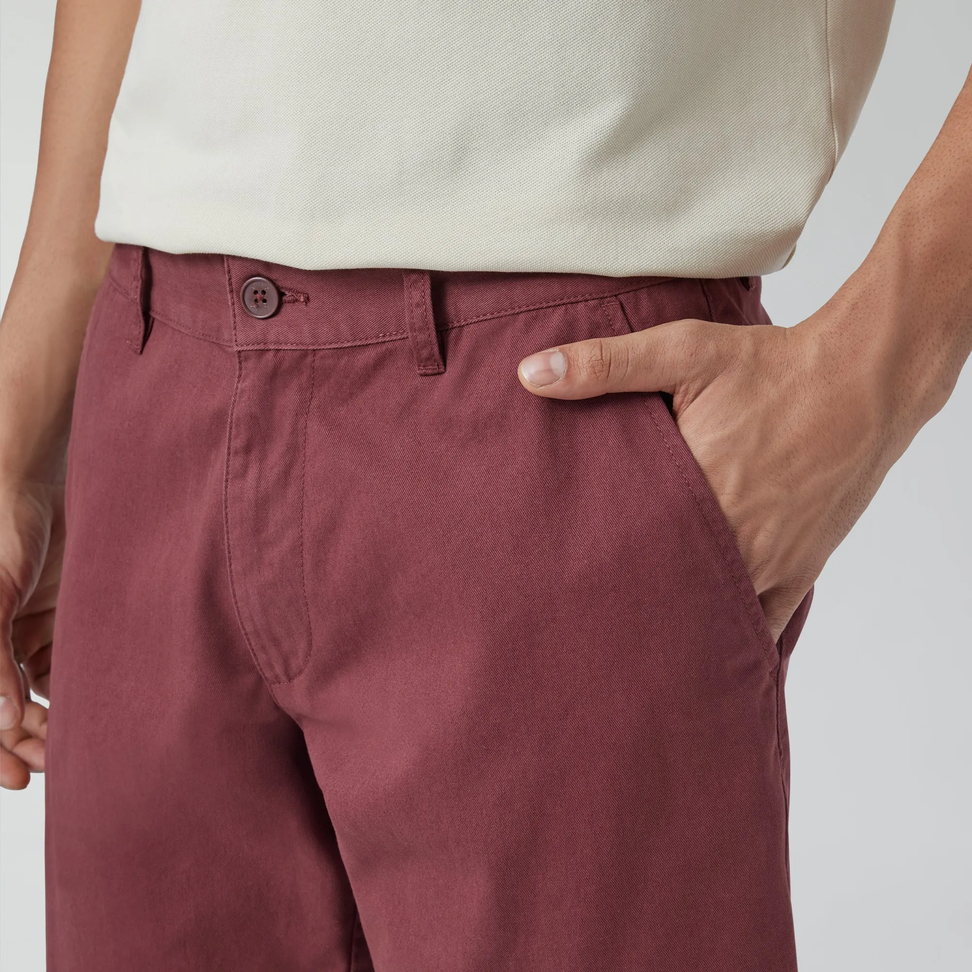 Element Cotton Chinos Shorts For Men Brick Red