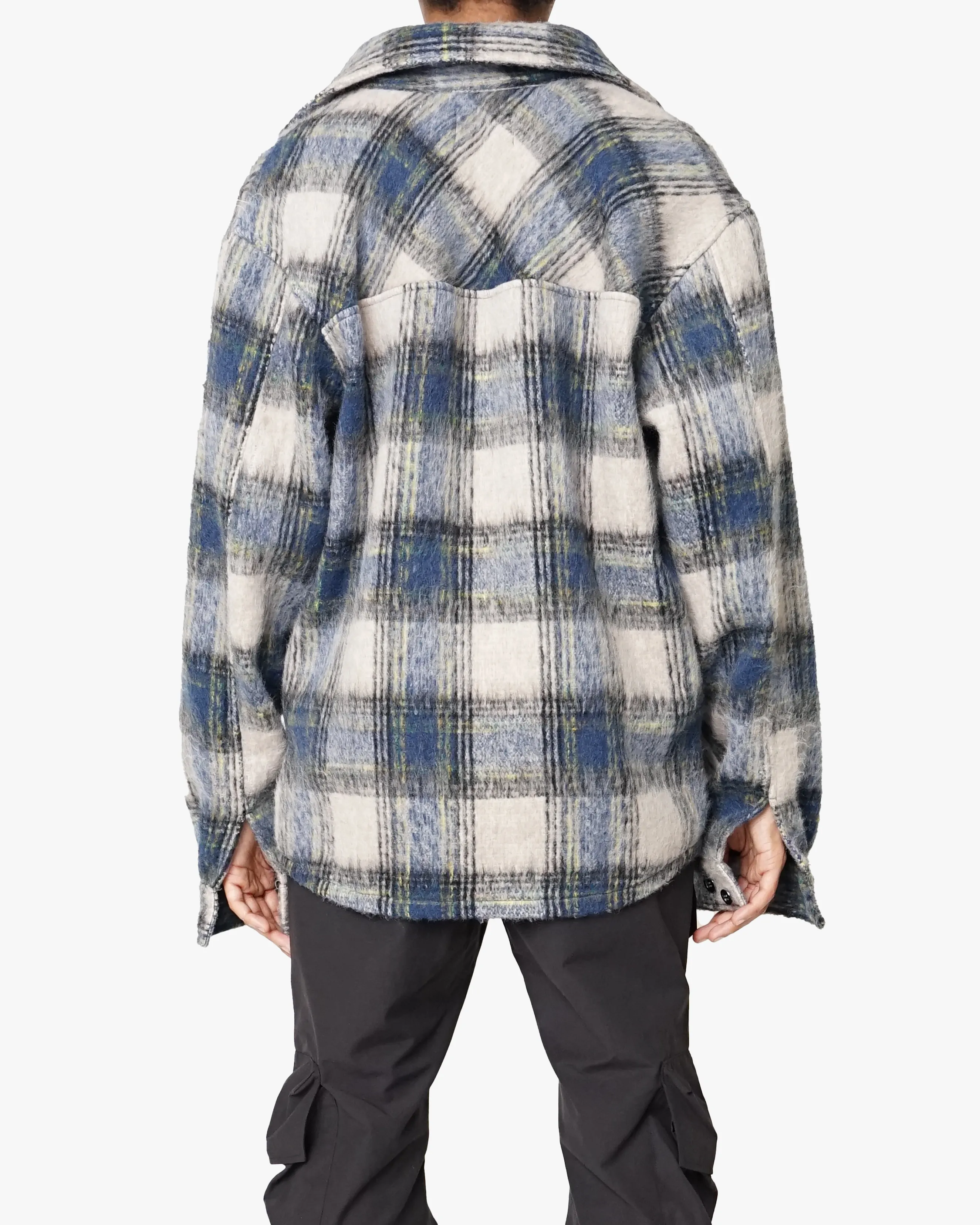 EPTM BIG N TALL SIDE SLIT FLANNEL-BLUE/GREY