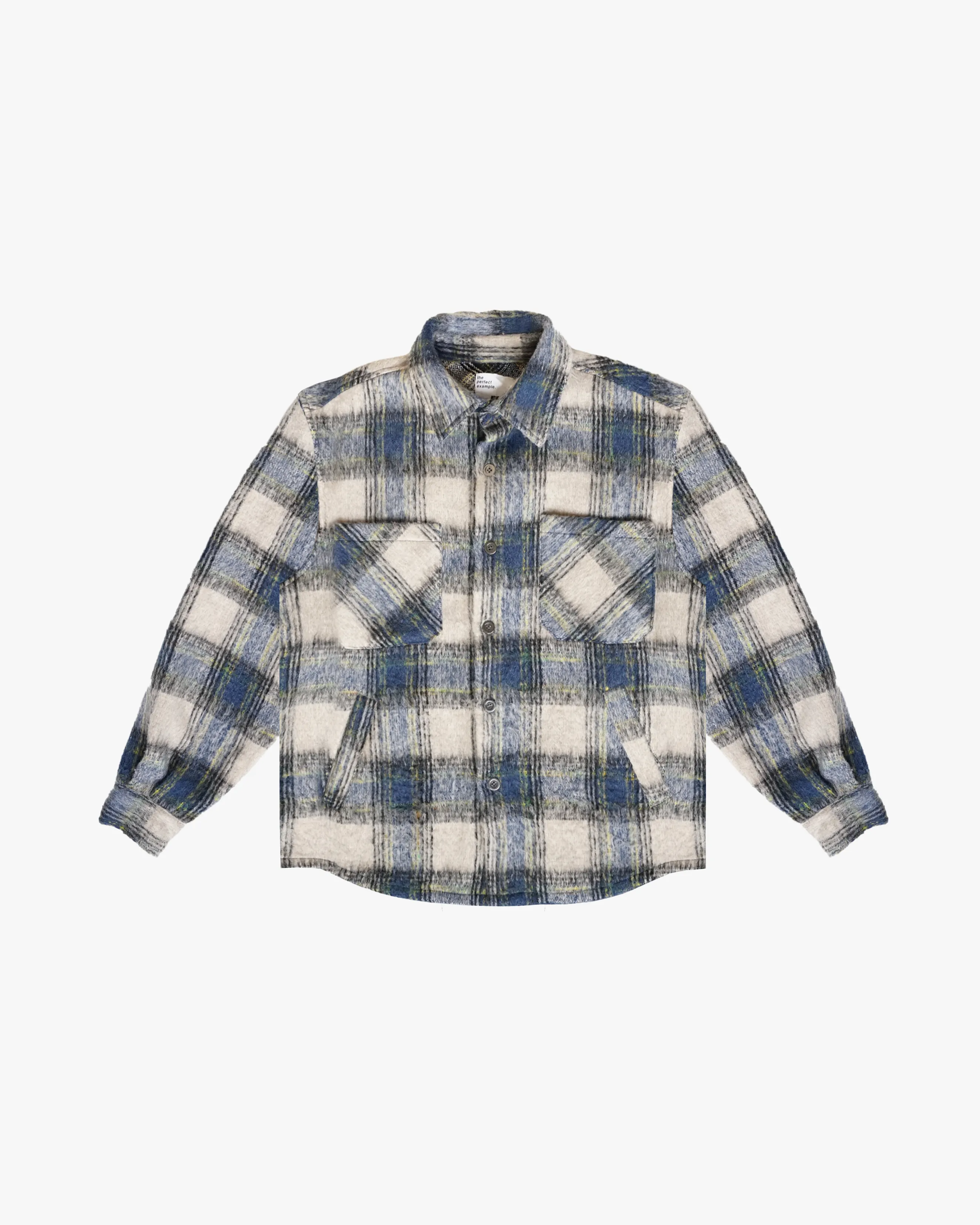 EPTM BIG N TALL SIDE SLIT FLANNEL-BLUE/GREY