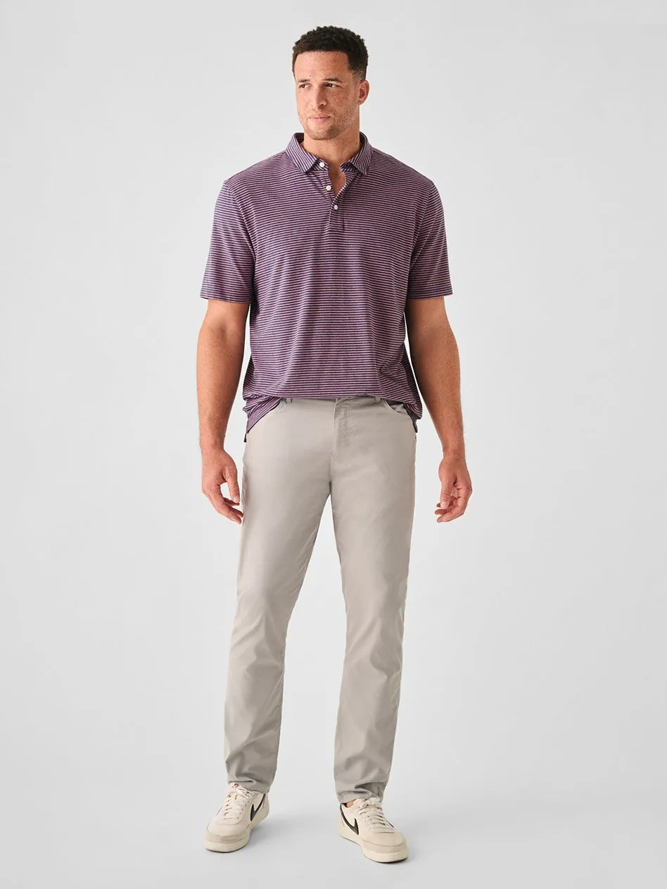 Faherty Movement™ Short-Sleeve Polo in Spring Storm Stripe