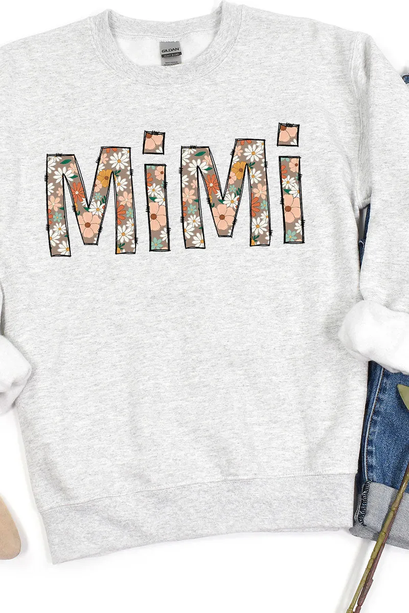 Floral Boho MiMi Heavy-weight Crew Sweatshirt