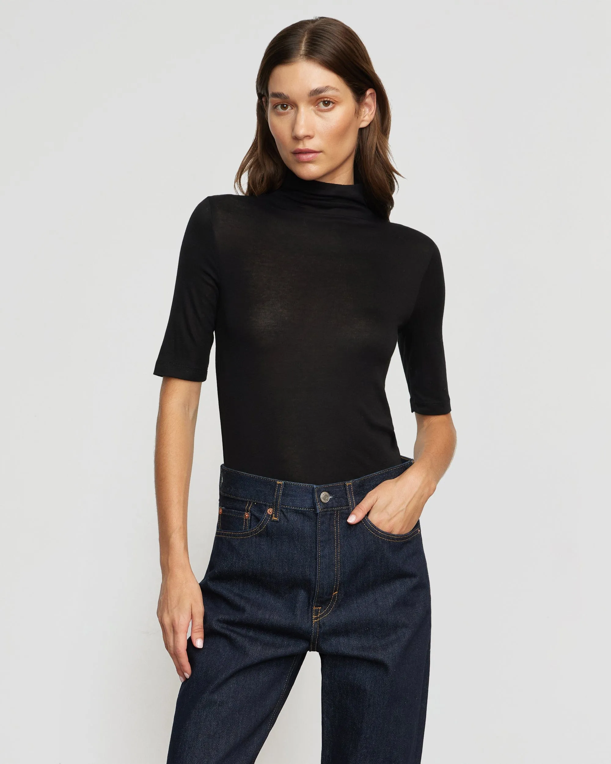 Gina Tencel-Wool Semi-Sheer Tee