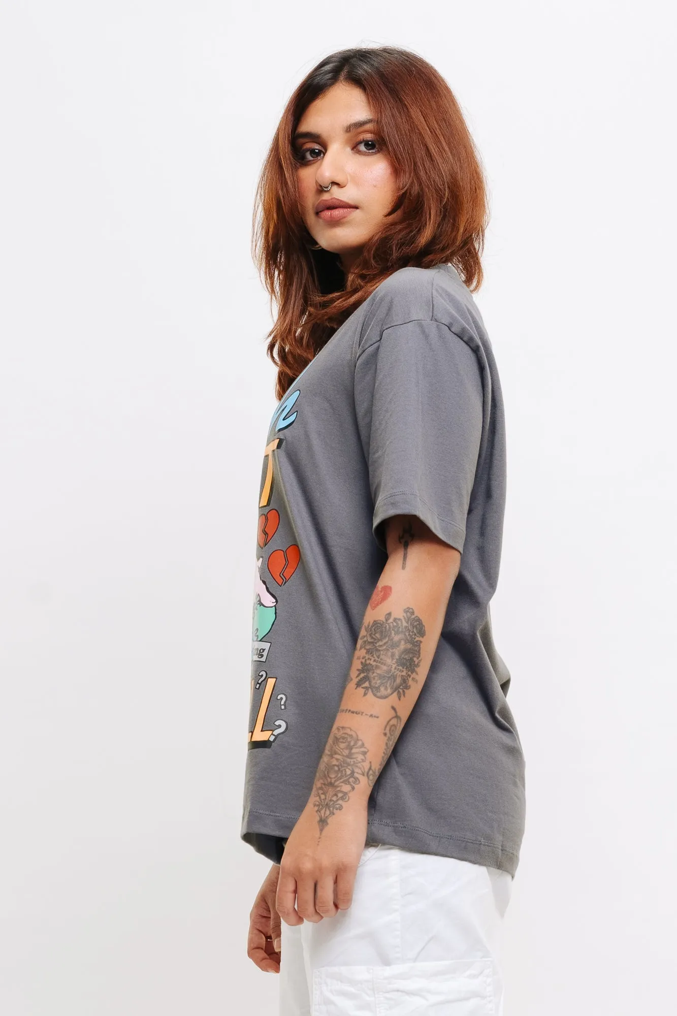 Grey Oversized Tees