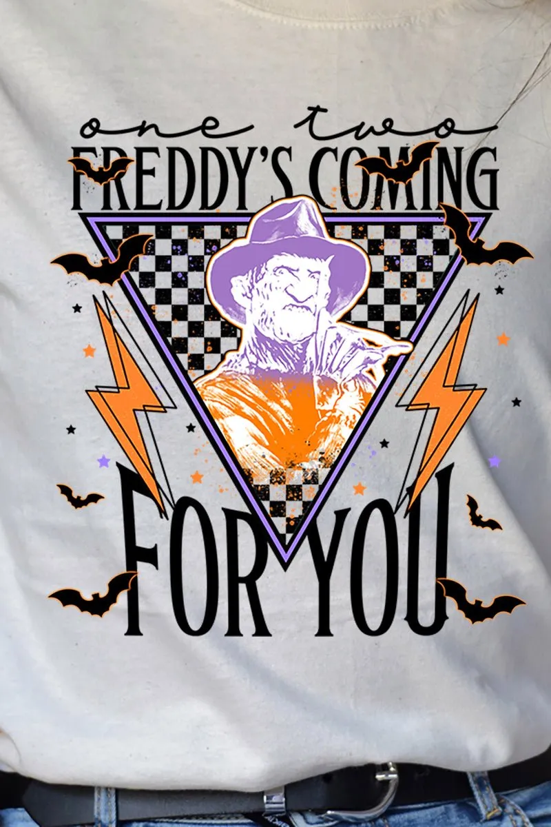 Halloween Vibez Freddy Short Sleeve Relaxed Fit T-Shirt