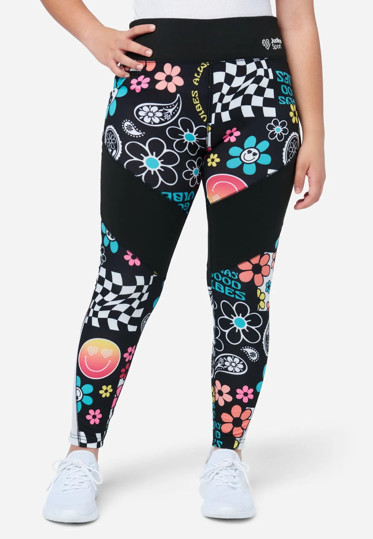 J Sport Ditsy Pieced Print Leggings