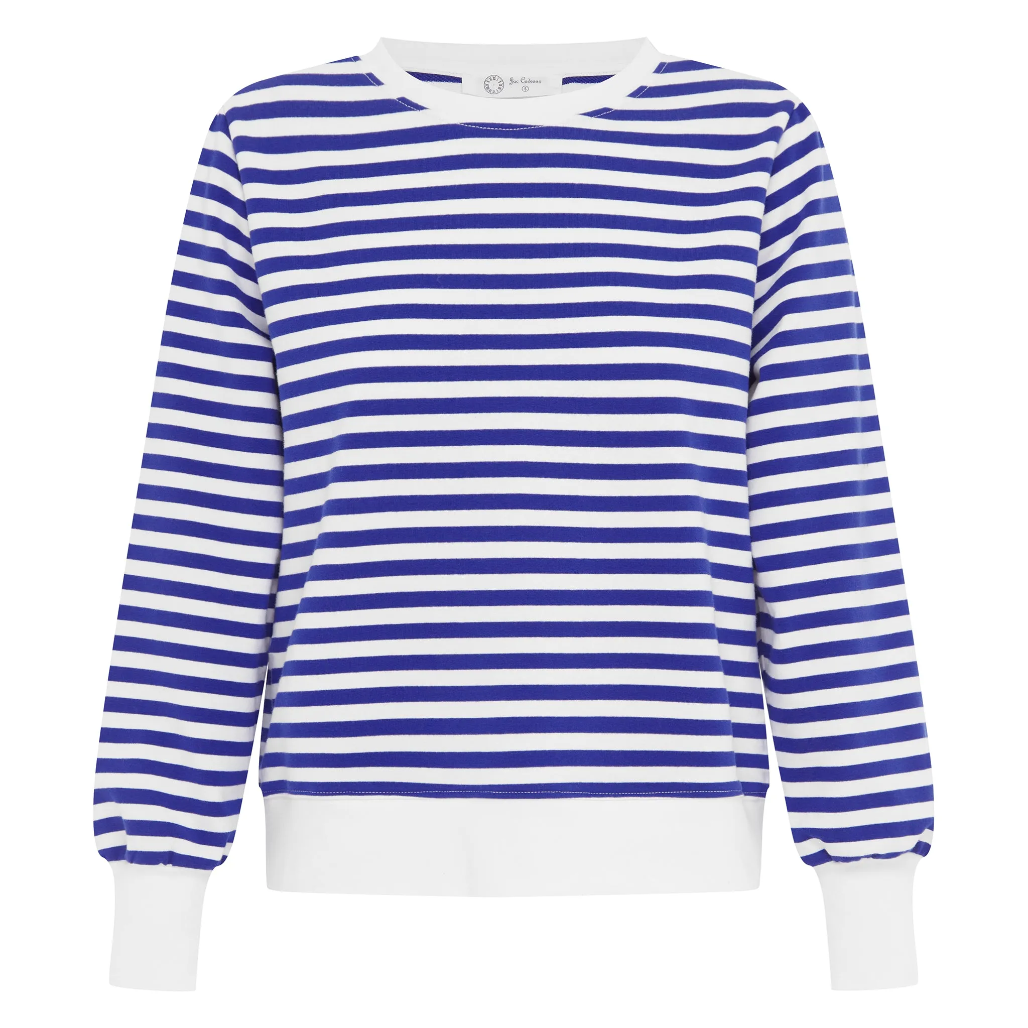 La Camille Breton Stripe Top - Royal Blue