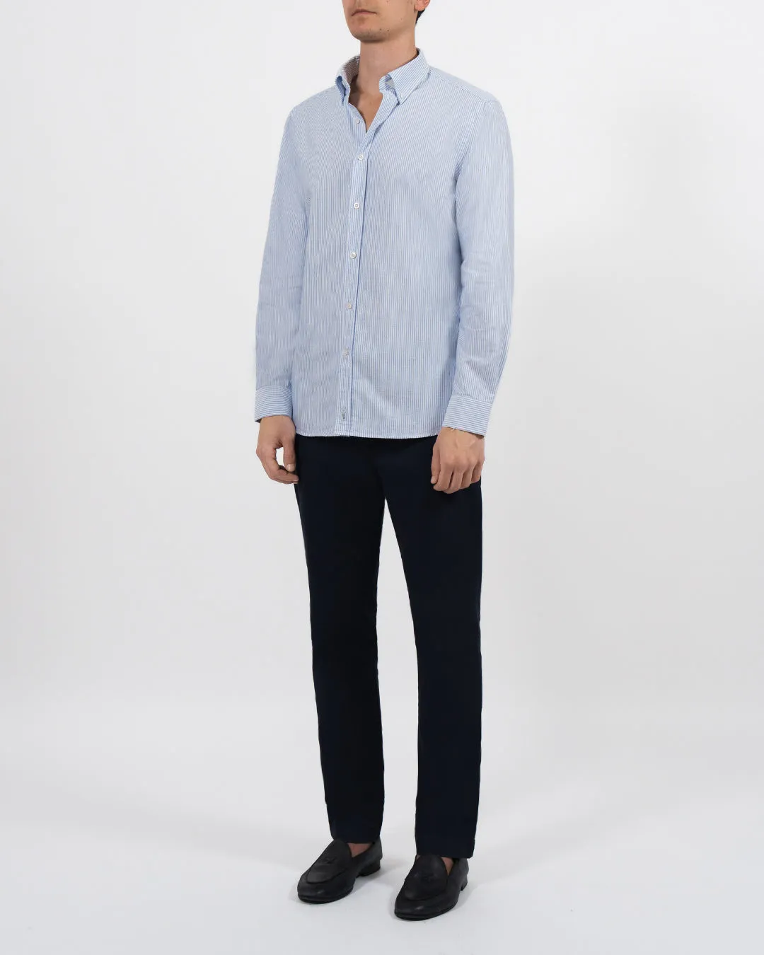 'Le Stripe' Blue Oxford Shirt