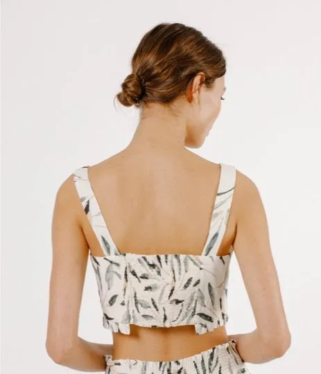 Leaf Me Alone Tie Front Cami